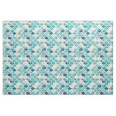 Bubble Aqua turquoise marmer mermaid fish scales Stof (Yard (91,4 cm))