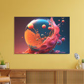 Bubble Art Canvas Afdruk (Insitu (Woonkamer))