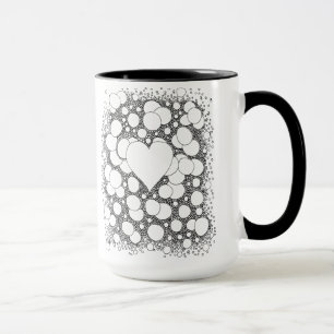 Bubble Art, Retro, Hippie, Boho Coffee Mok