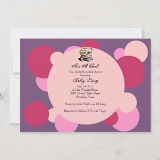 Bubble Baby shower Invitation Kaart