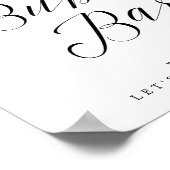 Bubble Bar Chic Vrijgezellenfeest of Weddenschap Poster (Hoek)