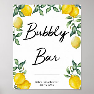 Bubble Bar-citroenbord gepersonaliseerd Poster
