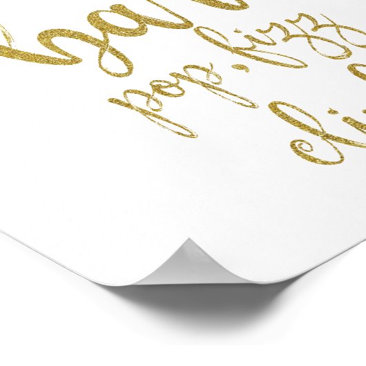 Bubble Bar Gold Glitter 8x10 Wedding Sign Poster (Hoek)