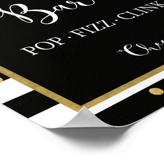 Bubble Bar Pop Fizz Clink Sign. Poster (Hoek)