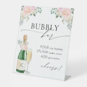 Bubble Bar Vrijgezellenfeest Pedestal Sign Reclamebord Met Voetstuk (Voorkant)