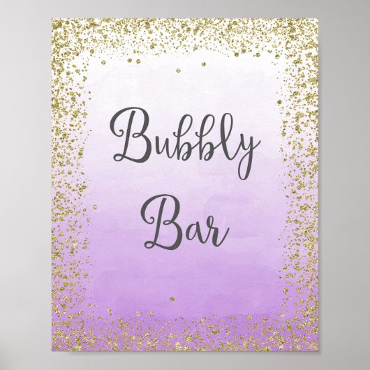 Bubble Bar Wedding Poster Print (Voorkant)