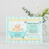 Bubble Bath Baby shower Invitation Kaart (Staand voorkant)