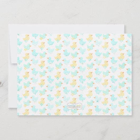 Bubble Bath Baby shower Invitation Kaart (Achterkant)