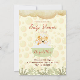 Bubble Bath Baby shower Kaart