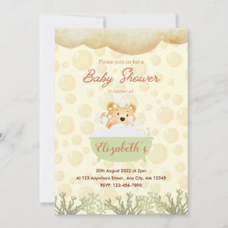 Bubble Bath Baby shower Kaart