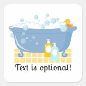 Bubble Bath Bath Tub Vierkante Sticker (Voorkant)