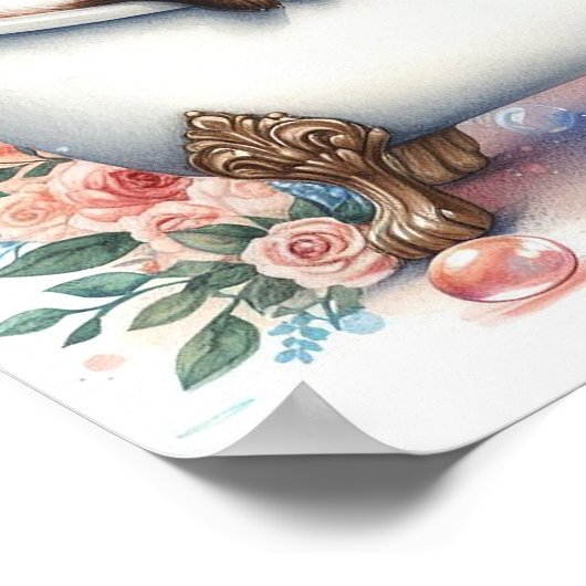 Bubble Bath Fox Poster (Hoek)