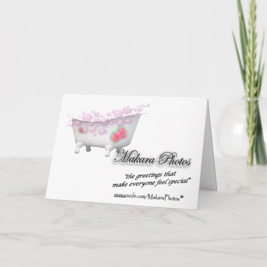 Bubble Bath Get Well-customize Kaart (Achterkant)