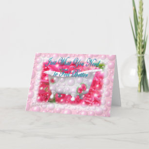 Bubble Bath Get Well-customize Kaart