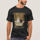 Bubble Bath Ghost Cat Halloween Ghost Spooky Seizo T-shirt (Voorkant)