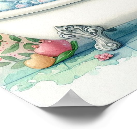 Bubble Bath Hedgehog Poster (Hoek)