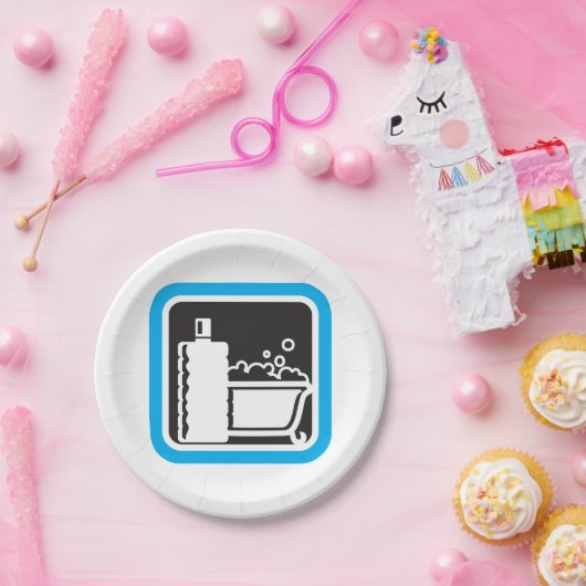 Bubble Bath Icon Paper Borden Papieren Bordje (Feest)