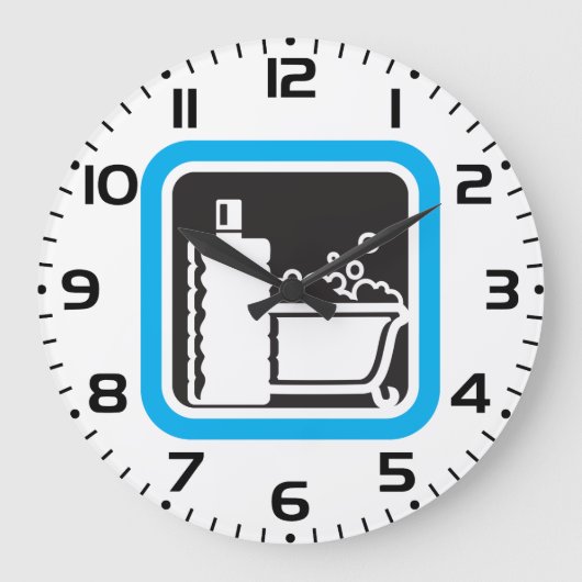 Bubble Bath Icon Relaxing Bathroom Spa Grote Klok (Voorkant)