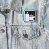 Bubble Bath Icon Relaxing Bathroom Spa Vierkante Button 5,1 Cm