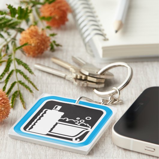 Bubble Bath Icon Sleutelhanger (Voorkant Rechts)