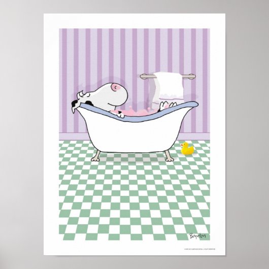 BUBBLE BATH KOE poster Sandra Boynton (Voorkant)