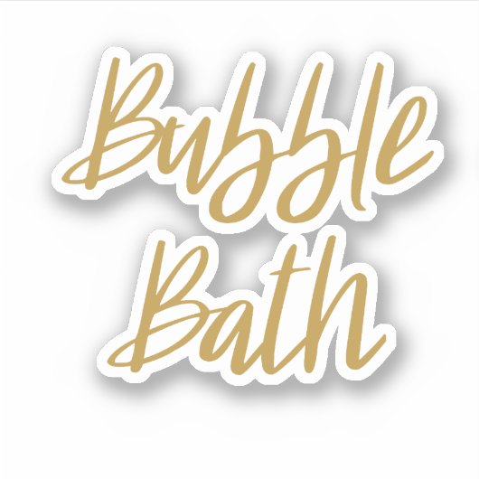 Bubble Bath Opslag Sticker (Voorkant)