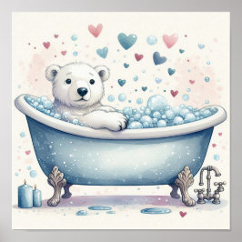 Bubble Bath Polar Beer Poster