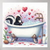 Bubble Bath Skunk Poster (Voorkant)
