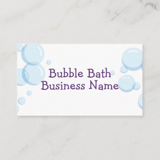 Bubble Bath Soap Visitekaartje (Achterkant)