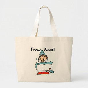 Bubble Bath Stick Figuur Tshirts and Gifts Grote Tote Bag