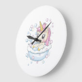 Bubble Bath Unicorn (1) Grote Klok (Hoek)