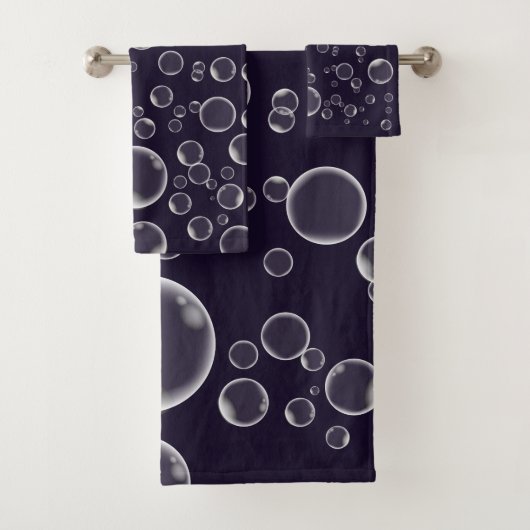 Bubble Bathroom Towel Set Drijvende Bubbles Bad Handdoek (Insitu)