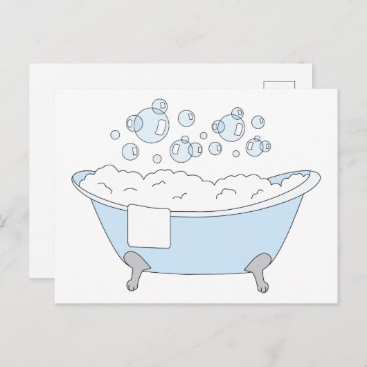 Bubble Bathtub Briefkaart (Voorkant / Achterkant)