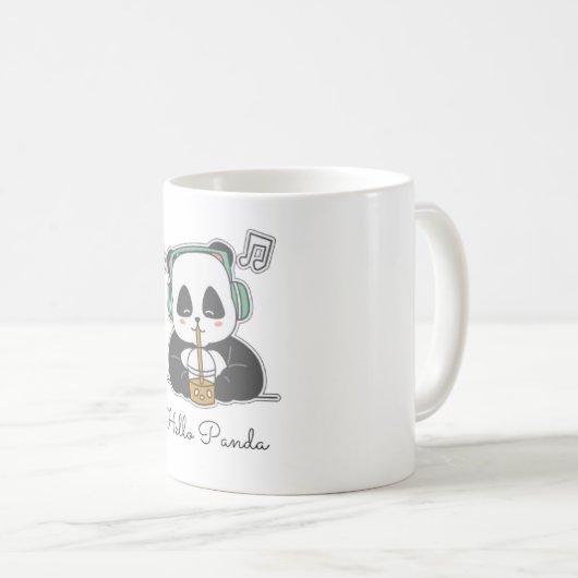 Bubble Beats Panda Koffiemok (Voorkant rechts)