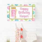Bubble Birthday Banner, Bubble Happy Birthday Spandoek (Insitu)