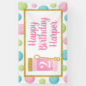 Bubble Birthday Banner, Bubble Happy Birthday Spandoek (Verticaal)