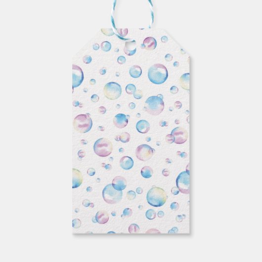 Bubble Birthday Dank u Label Summer Party Cadeaulabel (Achterkant)