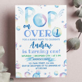 Bubble Birthday Invitation Pop on Over Kaart
