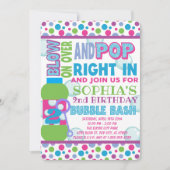 Bubble Birthday Party Invitation - Bubble Party Kaart (Voorkant)