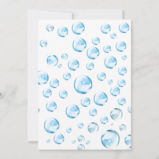 Bubble Birthday Party Invitation Kaart (Achterkant)