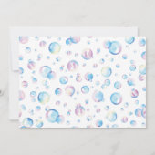 Bubble Birthday Party Invitation Pop on Over Bedankkaart (Achterkant)