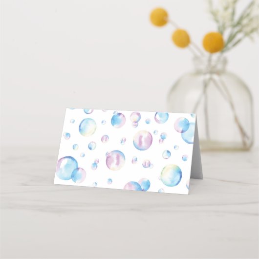 Bubble Birthday Tent Place Card Summer Party Plaatskaartje (Achterkant)