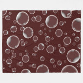 Bubble Blanket - Drow met drijvende belletjes Fleece Deken (Voorkant (Horizontaal))
