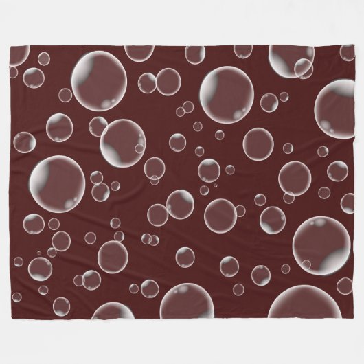 Bubble Blanket - Drow met drijvende belletjes Fleece Deken (Voorkant (Horizontaal))