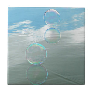 Bubble, blauw tegeltje