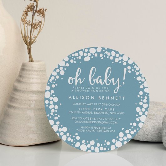 Bubble Blue | BABY SHOWER Kaart