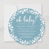 Bubble Blue | BABY SHOWER Kaart (Voorkant)