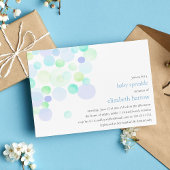 Bubble Blue | Baby Sprinkle Invitation Kaart