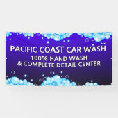Bubble Blue Car Wash Business aanpassen Spandoek (Horizontaal)