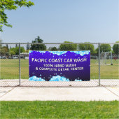 Bubble Blue Car Wash Business aanpassen Spandoek (Insitu)